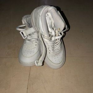 Kids white nike sneakers